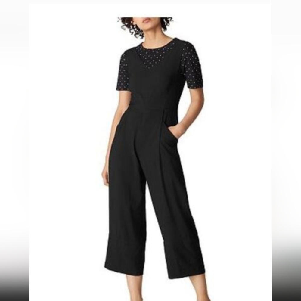 Whistles Mara Sleeveless Wideleg Jumpsuit